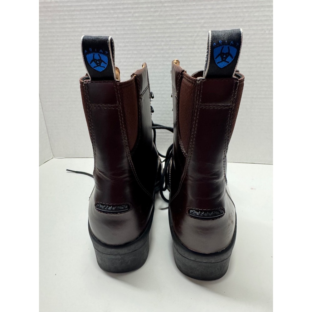 Ariat Heritage Cobalt Paddock Boots Brown Leather Lace Up Cap Toe Womens 7B - Picture 3 of 12